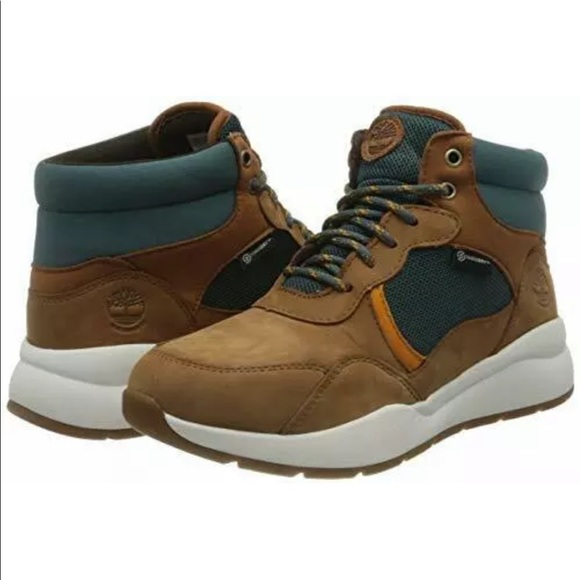 Timberland Women's Boroughs F/L Mid Waterproof Sneakers Rust Nubuck - Picture 6 of 6